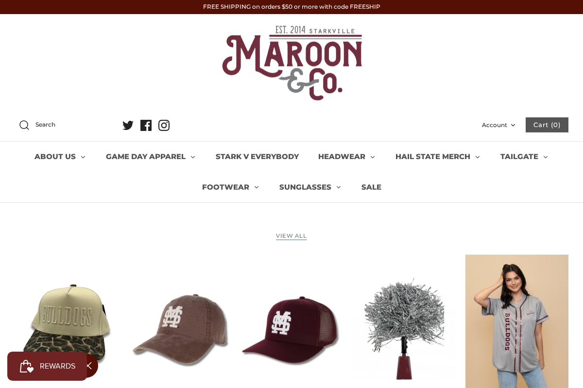 maroonandco.com homepage screenshot