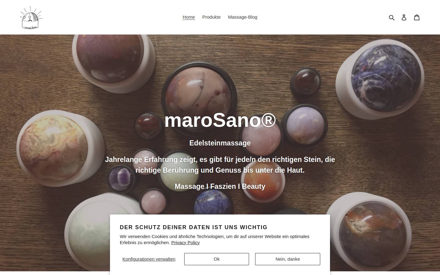 marosano.com homepage screenshot