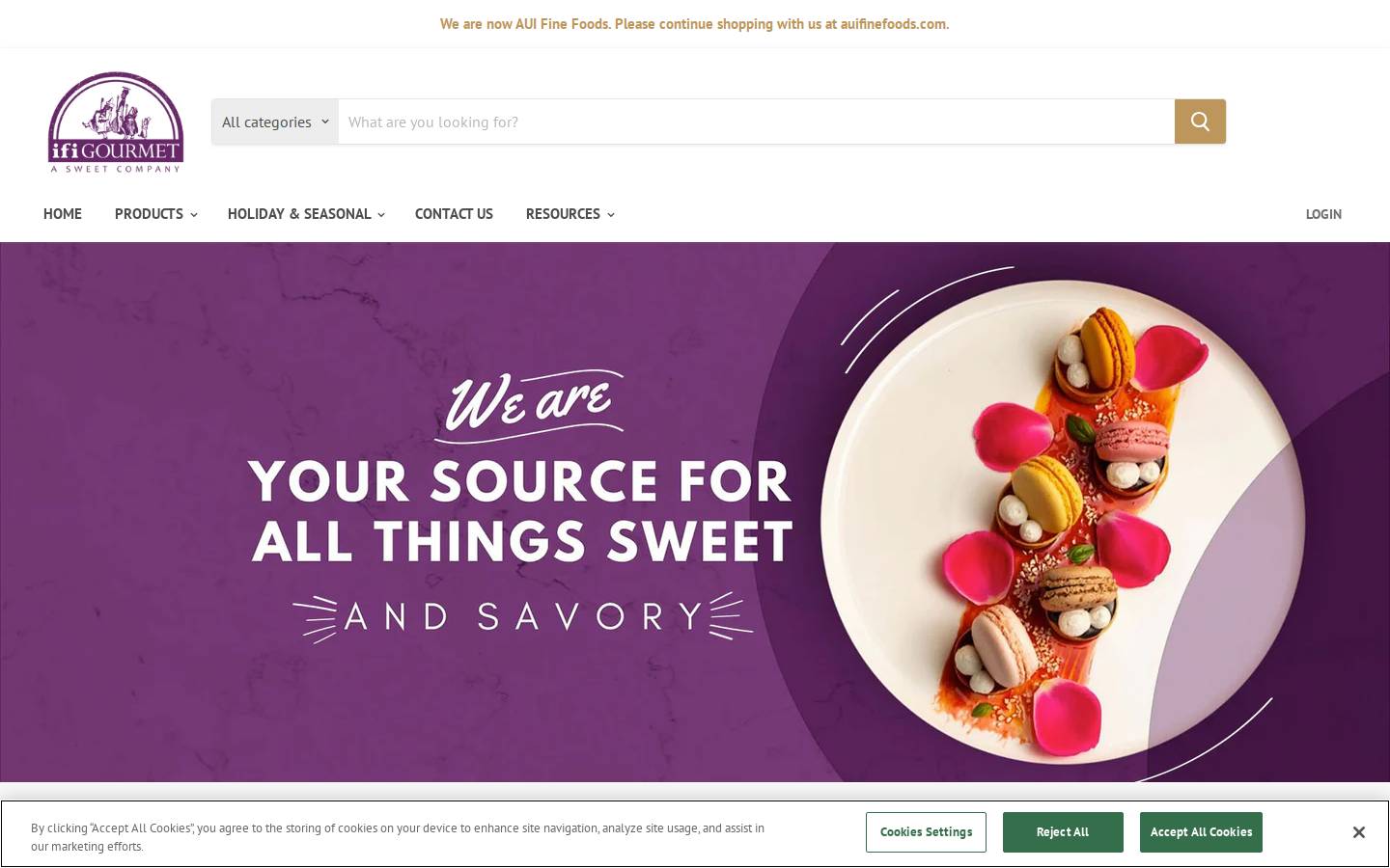marquefoods.com homepage screenshot