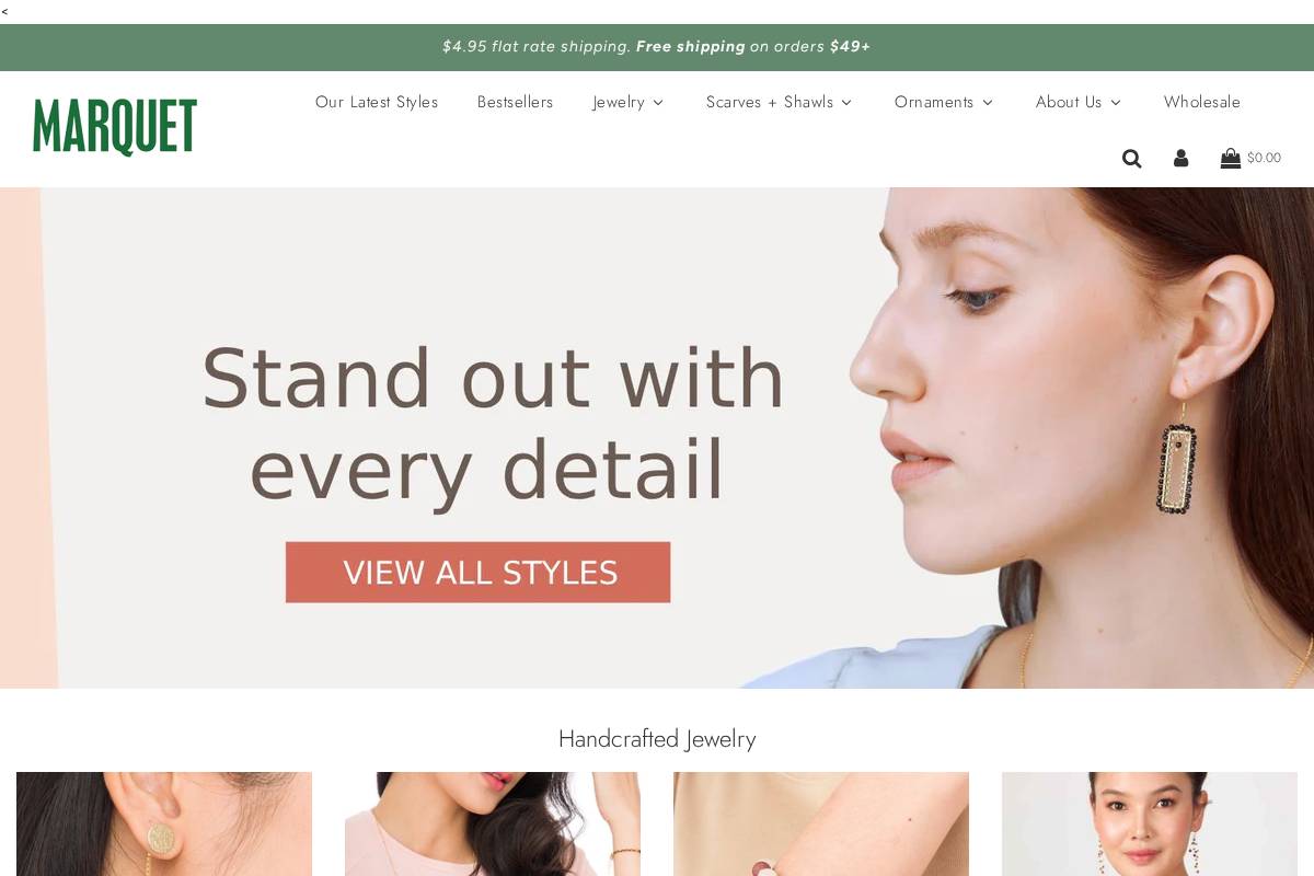 marquetfairtrade.com homepage screenshot