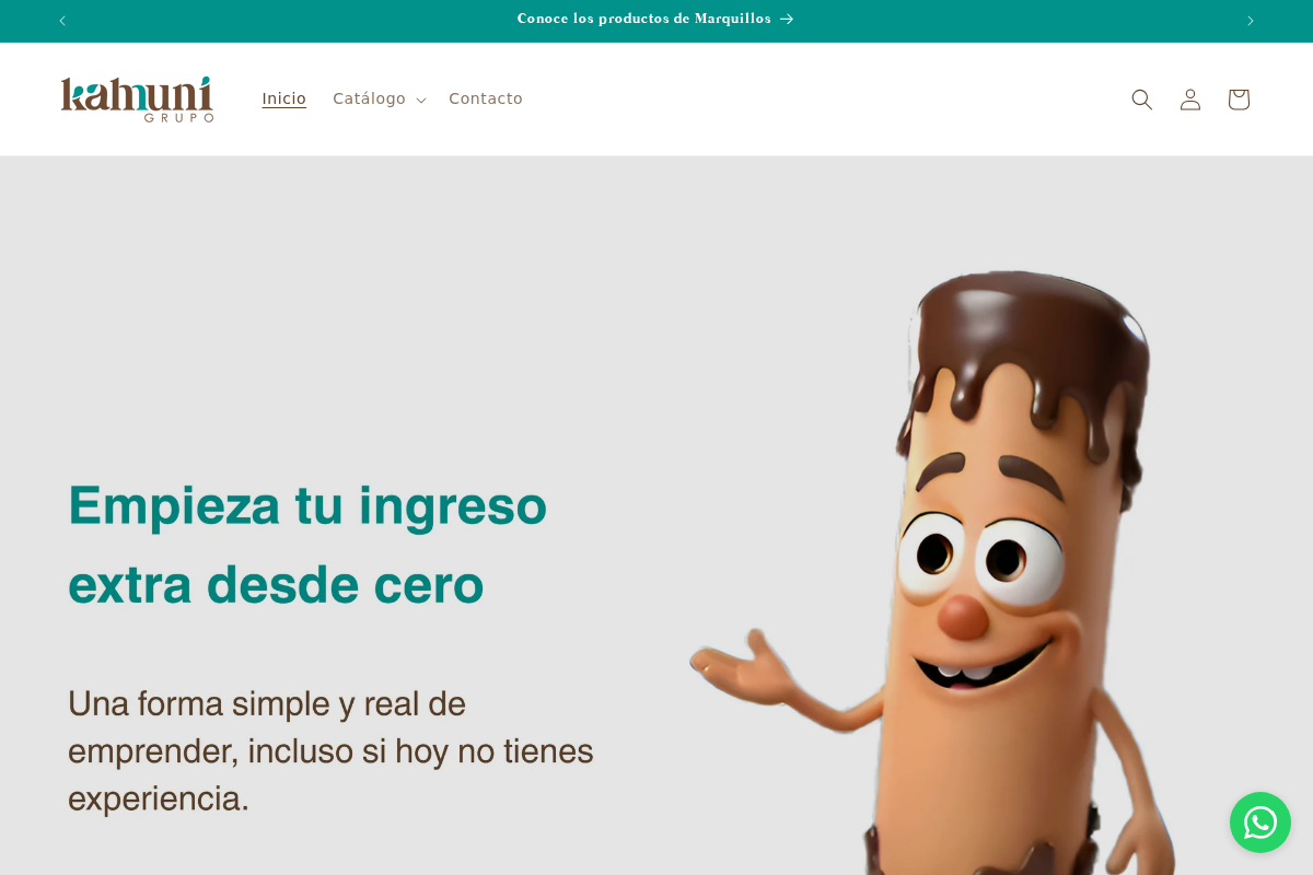 Tienda Grupo Kamuni homepage screenshot