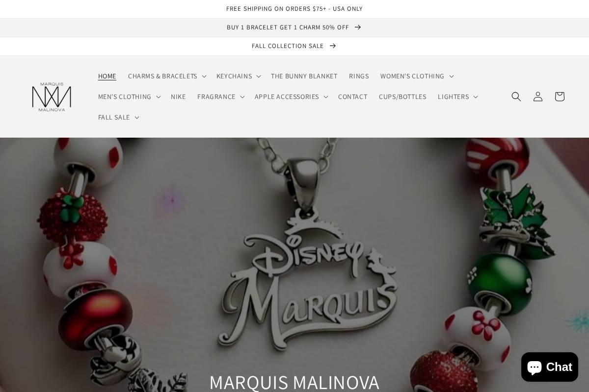 marquismalinova.com homepage screenshot