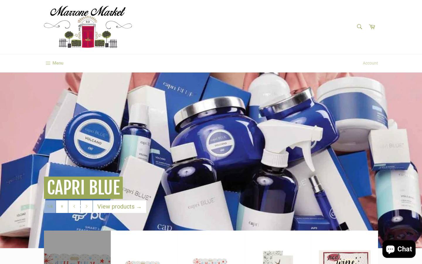marronemarket.com homepage screenshot