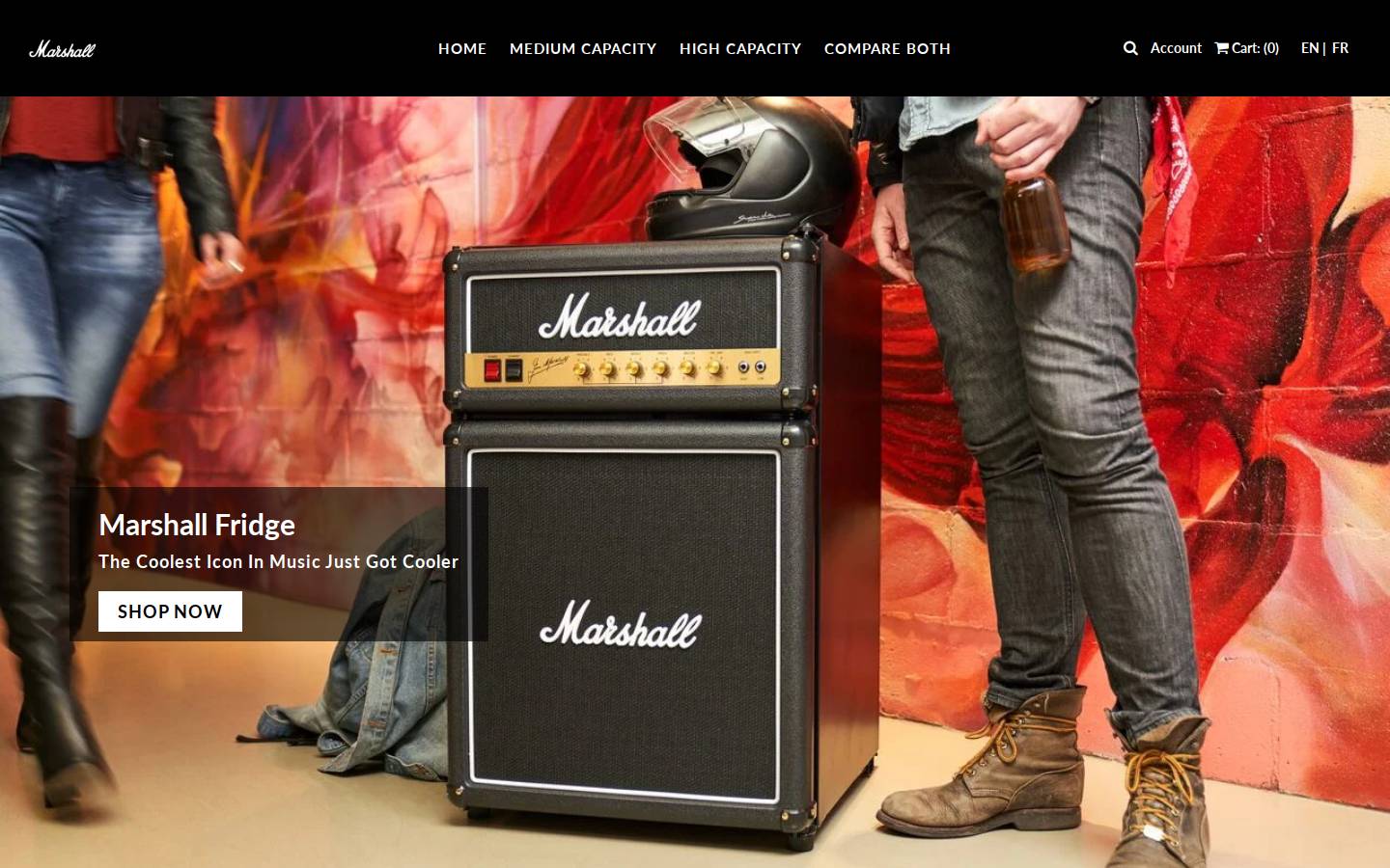 marshallfridges.com homepage screenshot
