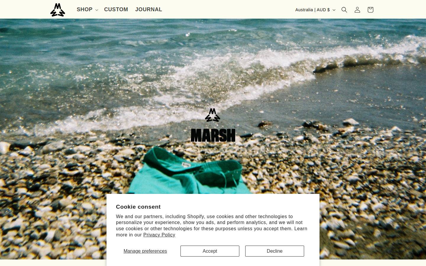marshworkwear.com homepage screenshot