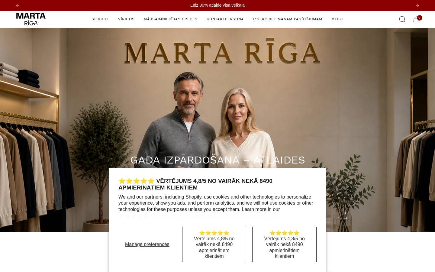 marta-riga.com homepage screenshot
