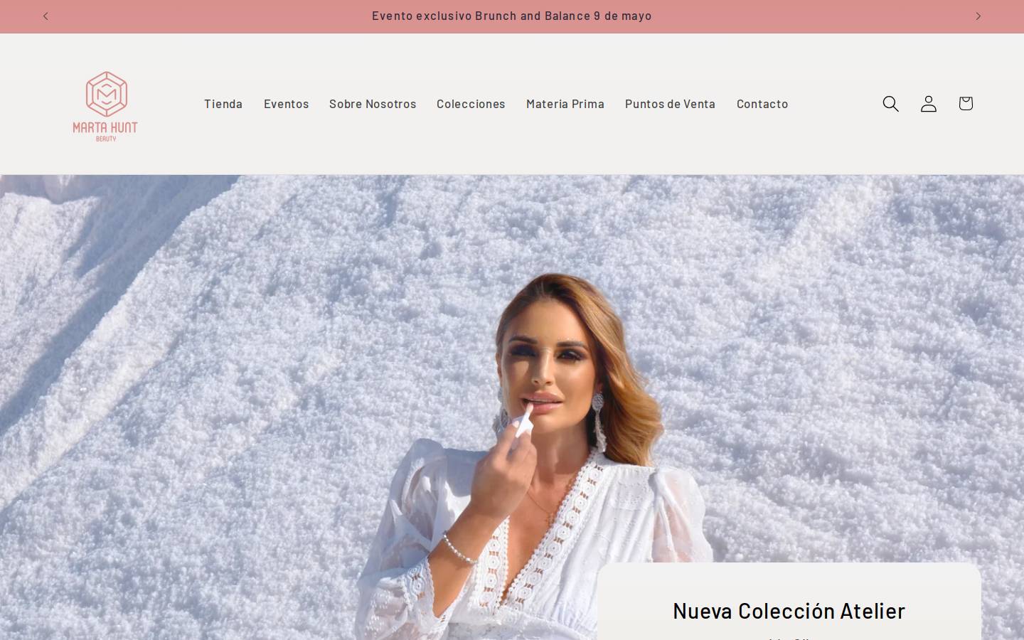 martahuntbeauty.com homepage screenshot