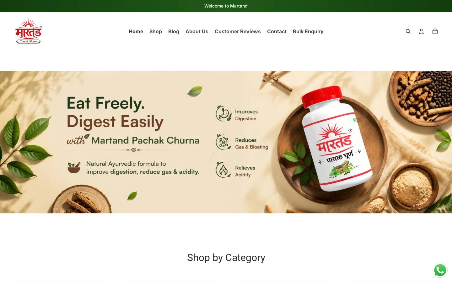 martand.store homepage screenshot