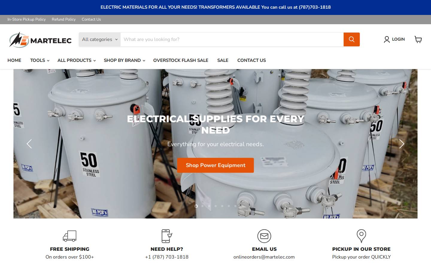 martelec.shop homepage screenshot