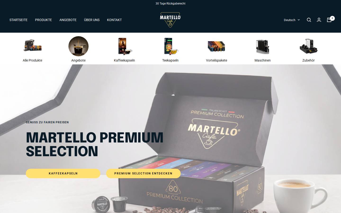 martello-coffee.com homepage screenshot