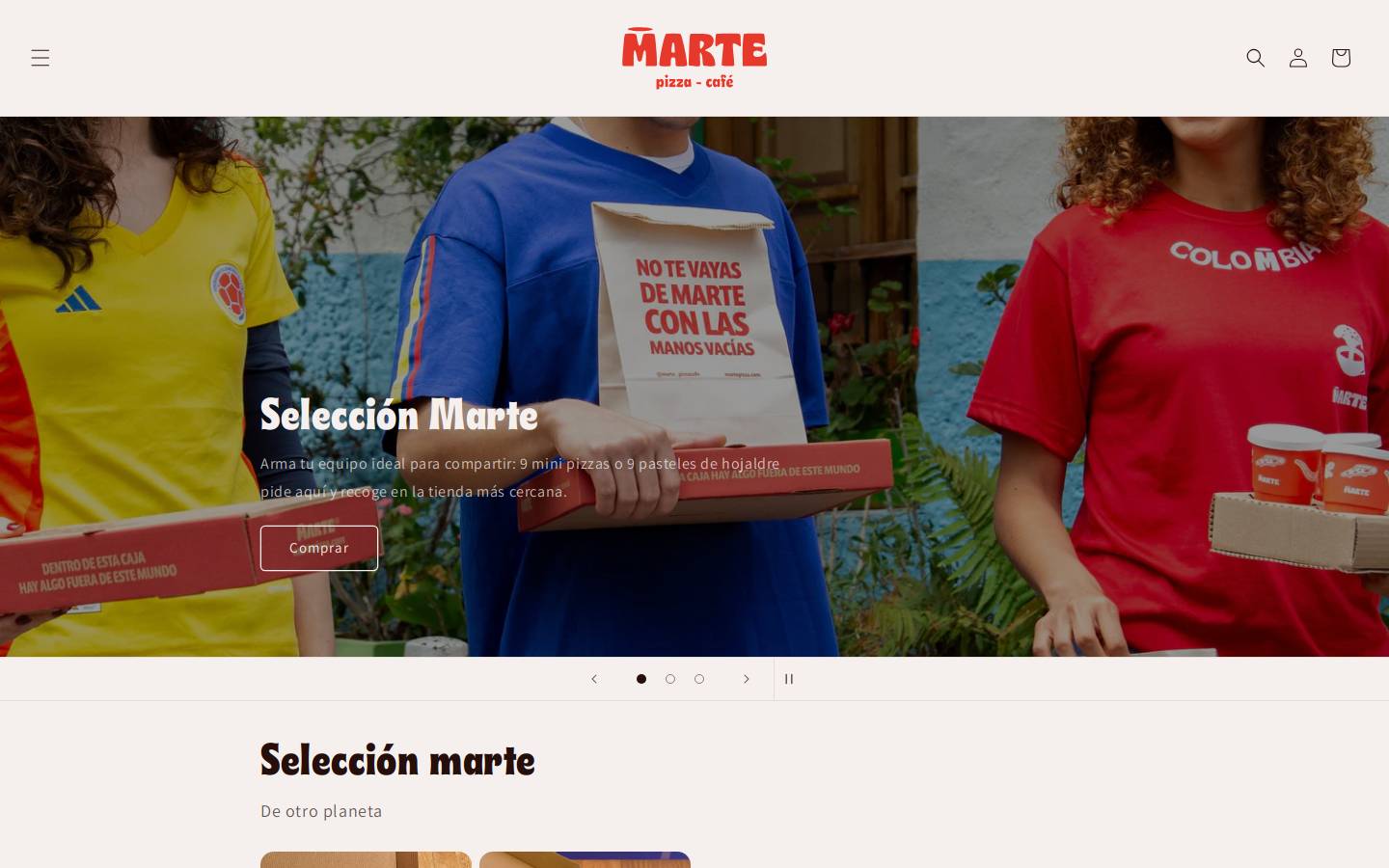 martepizza.co homepage screenshot
