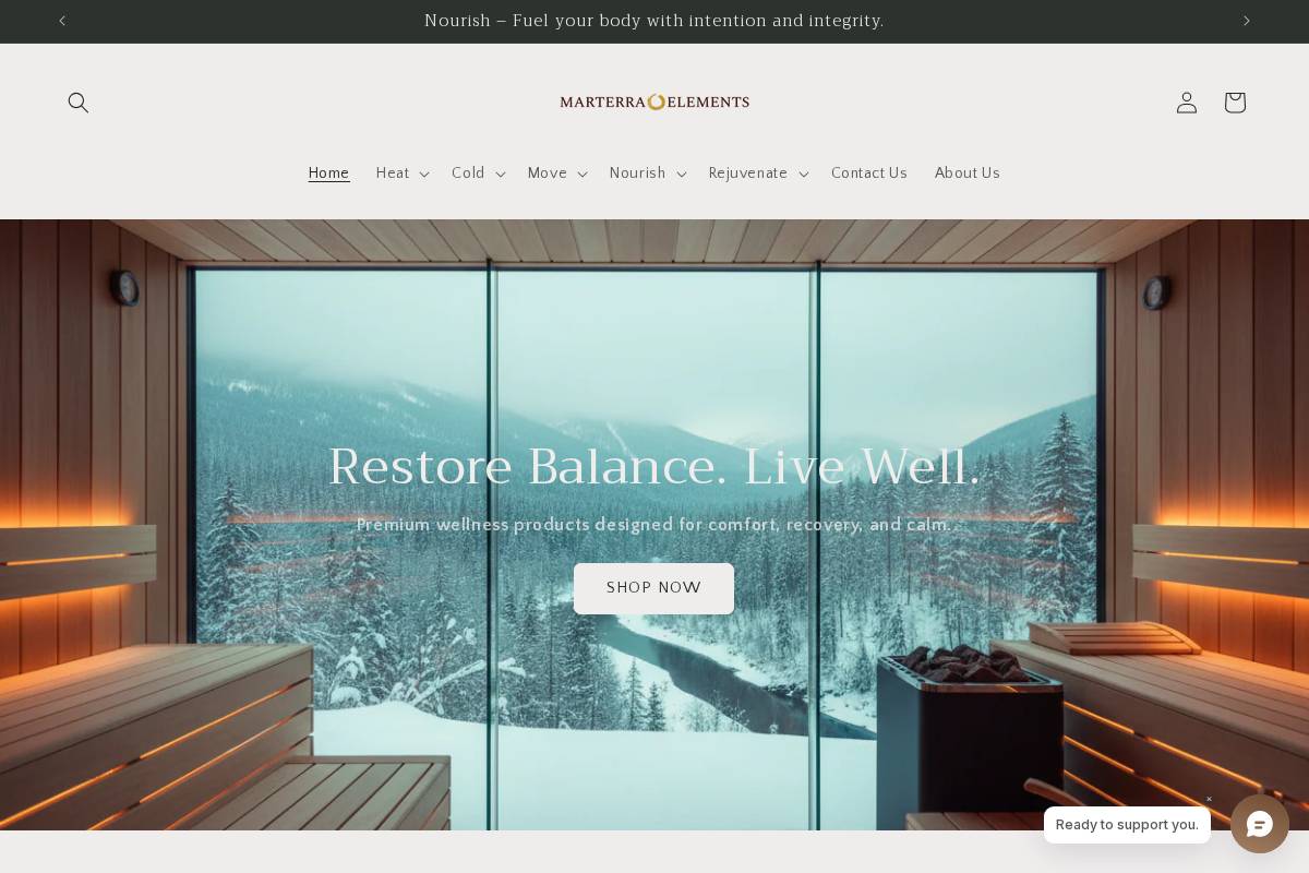 marterraelements.com homepage screenshot