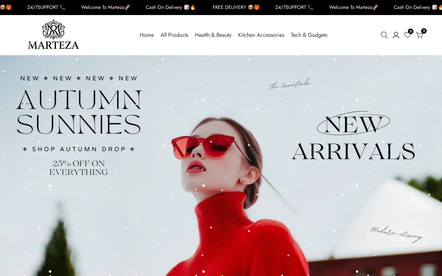 marteza.shop homepage screenshot