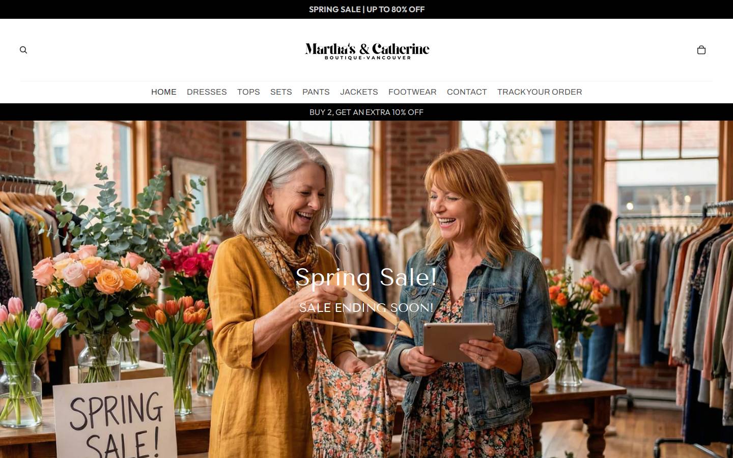 marthas-catherine.com homepage screenshot