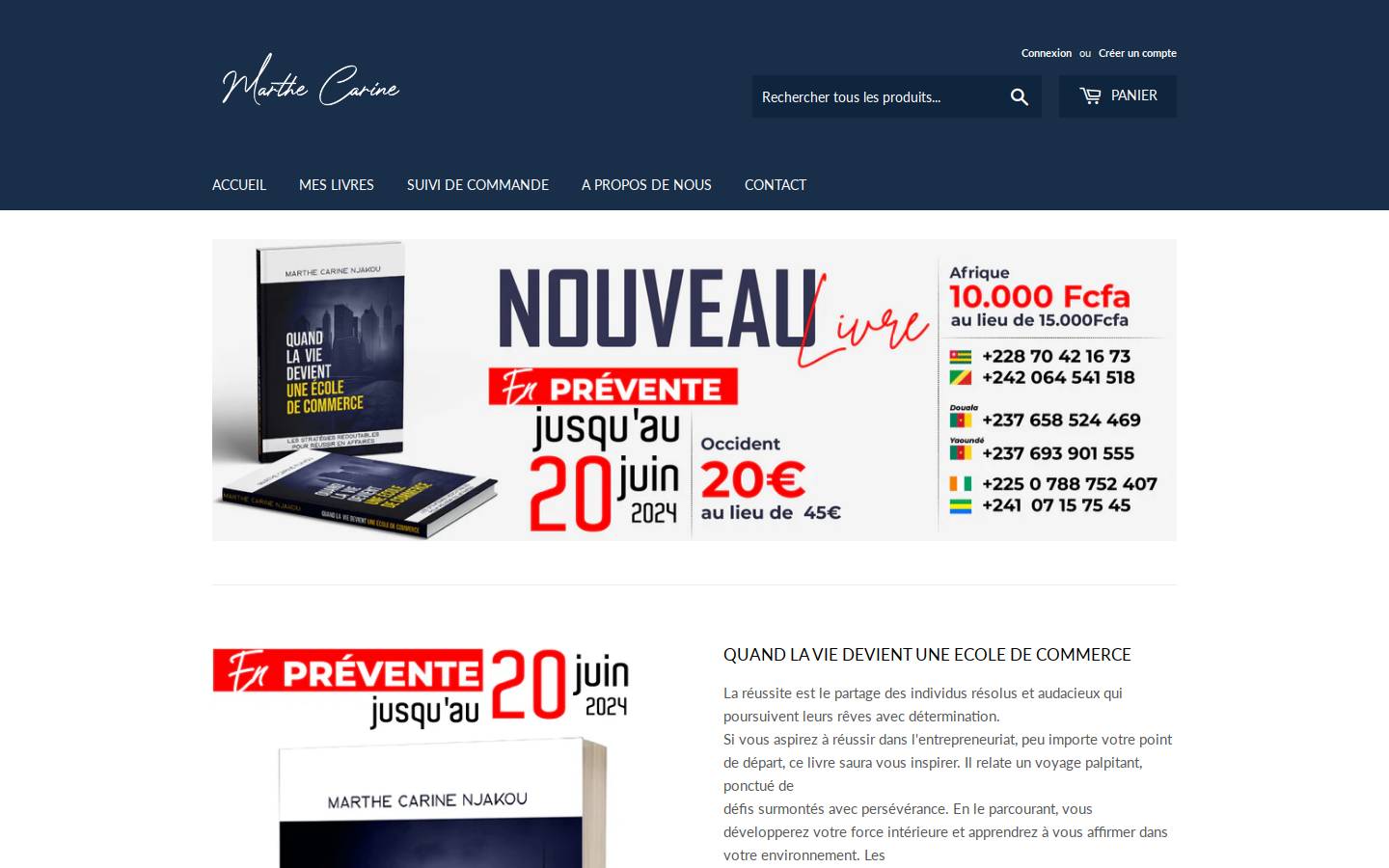 marthecarinedeluxe.com homepage screenshot