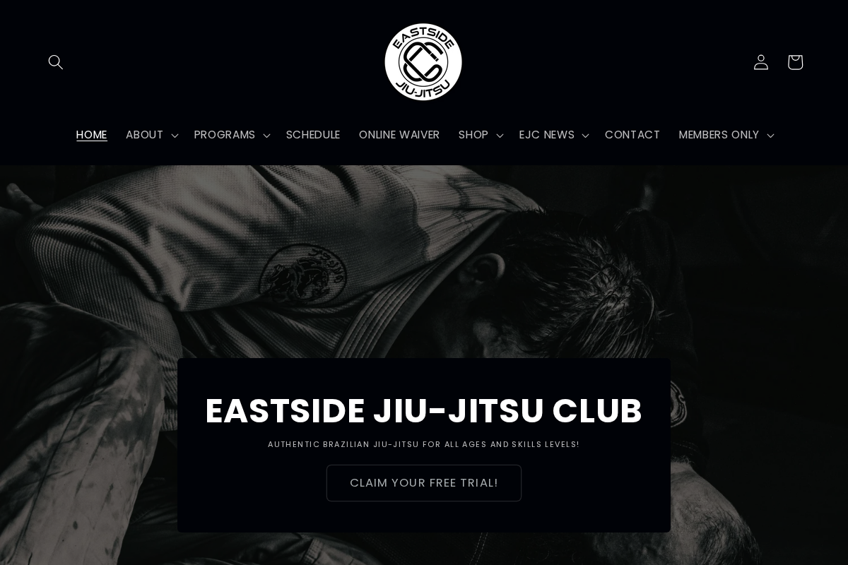 Eastside Jiu-Jitsu Club homepage screenshot