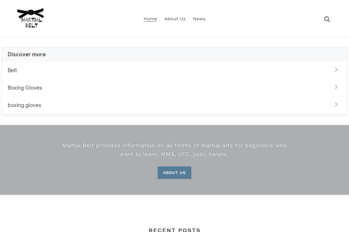 martialbelt.com homepage screenshot