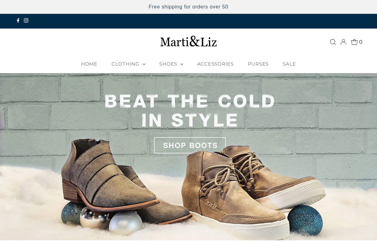 martiandlizboutique.com homepage screenshot