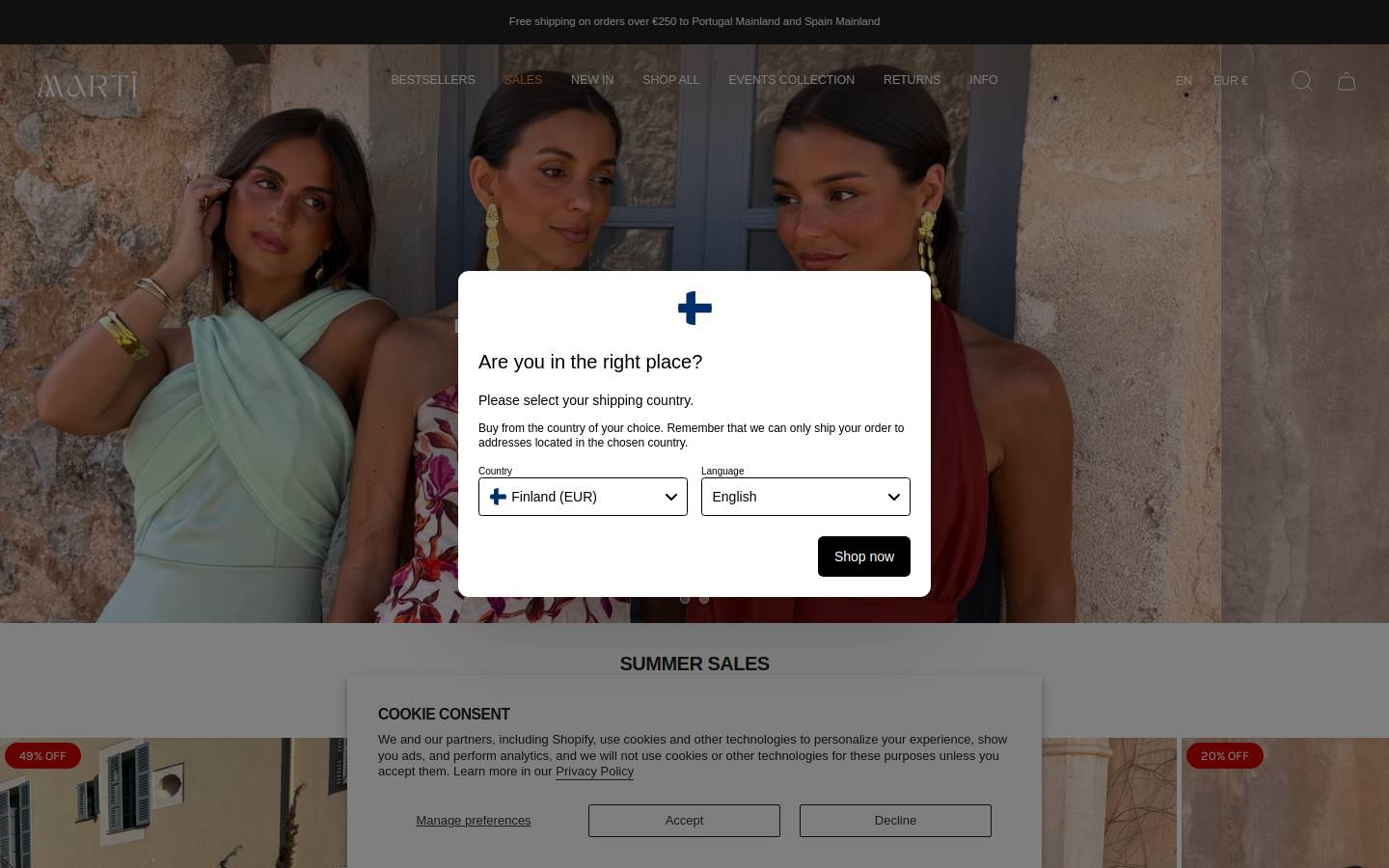 Marticollection homepage screenshot