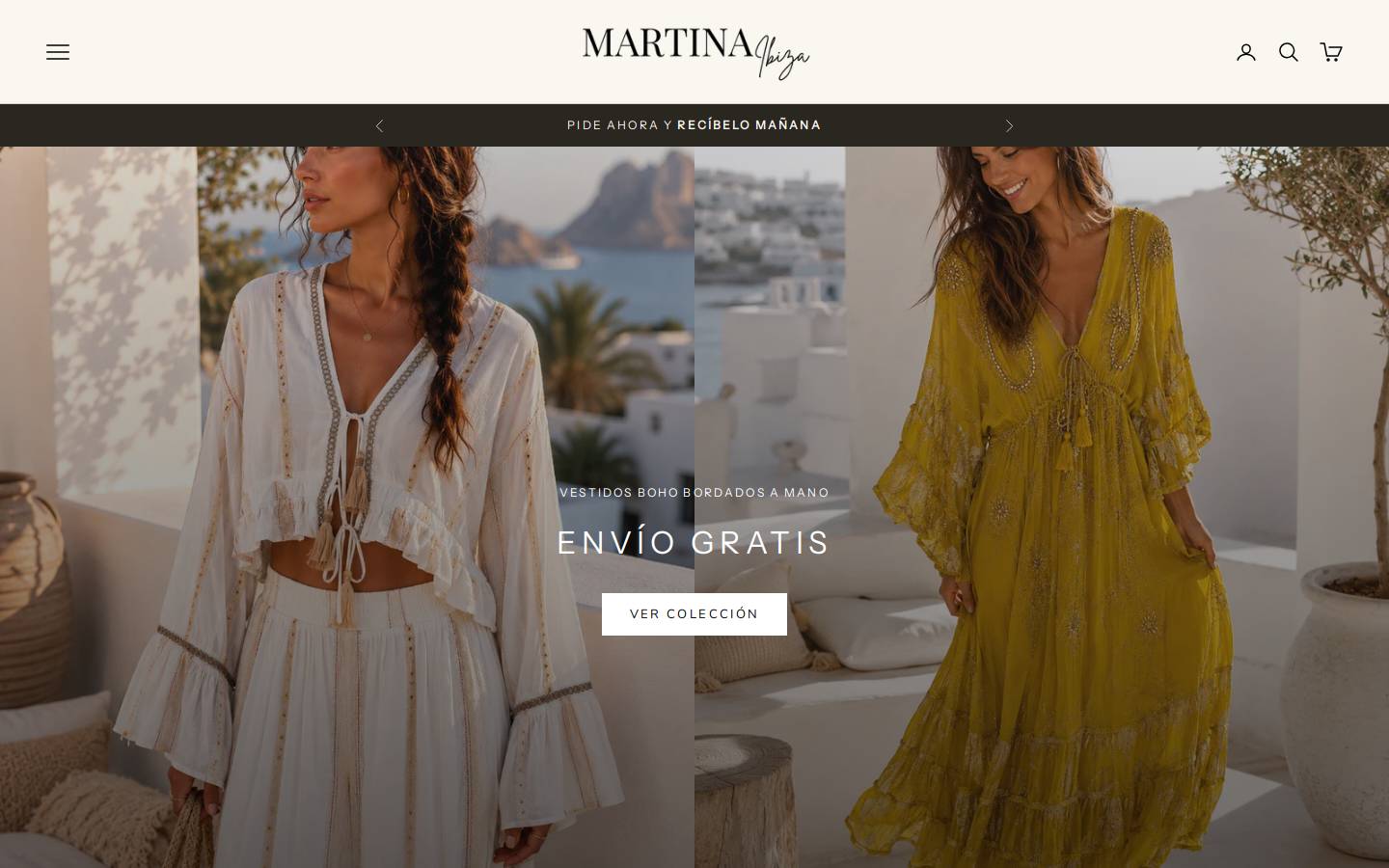 Martinaibiza homepage screenshot