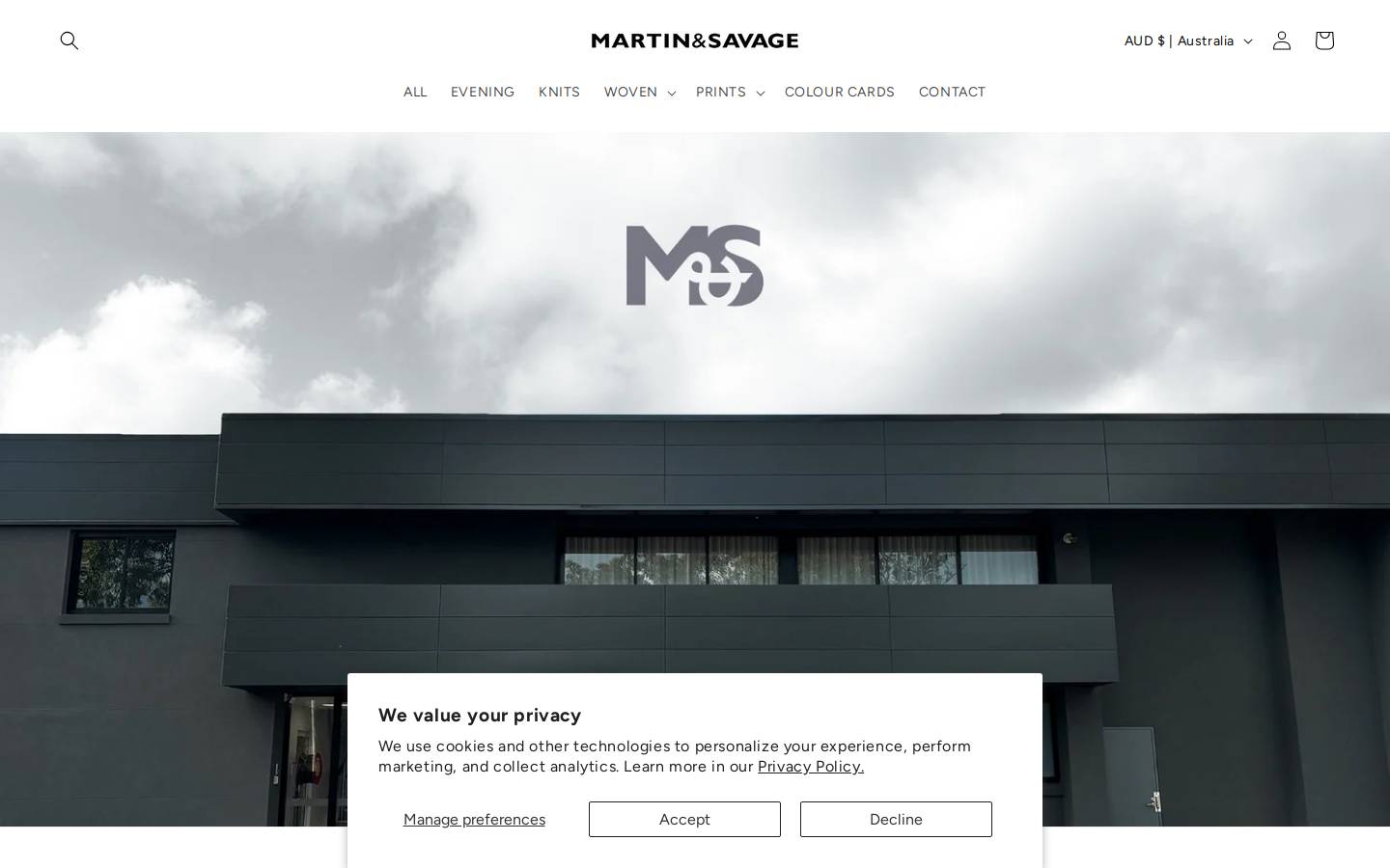 martinandsavage.com.au homepage screenshot