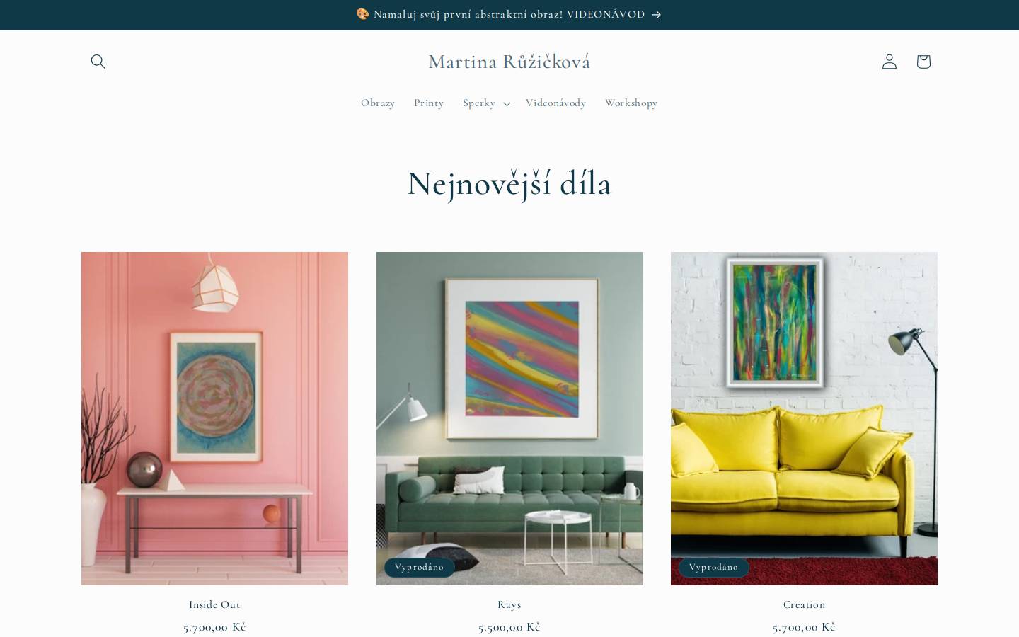 martinaruzickova.cz homepage screenshot