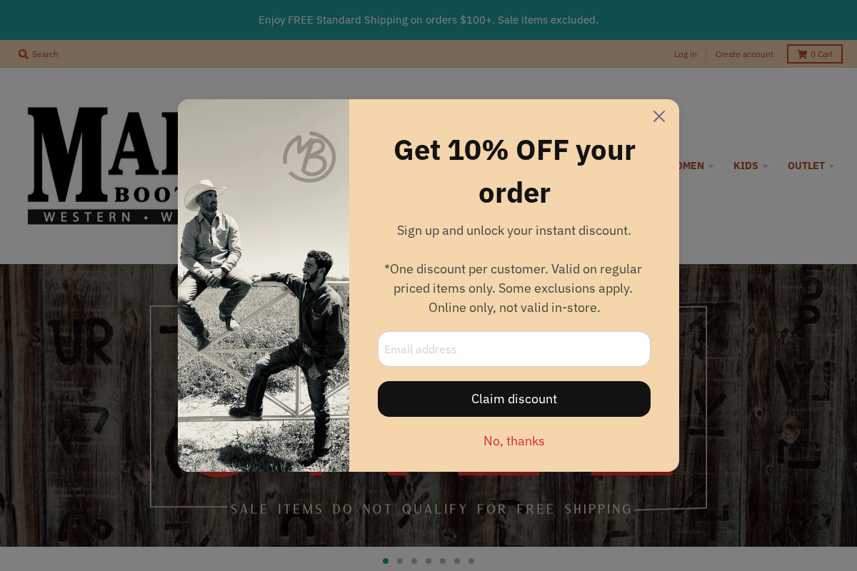 martinboot.com homepage screenshot