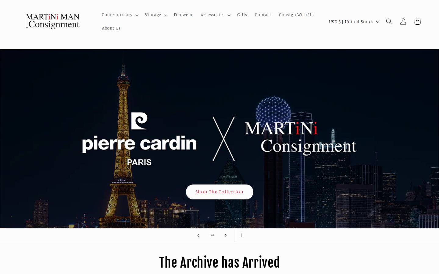 martinimanconsignment.com homepage screenshot