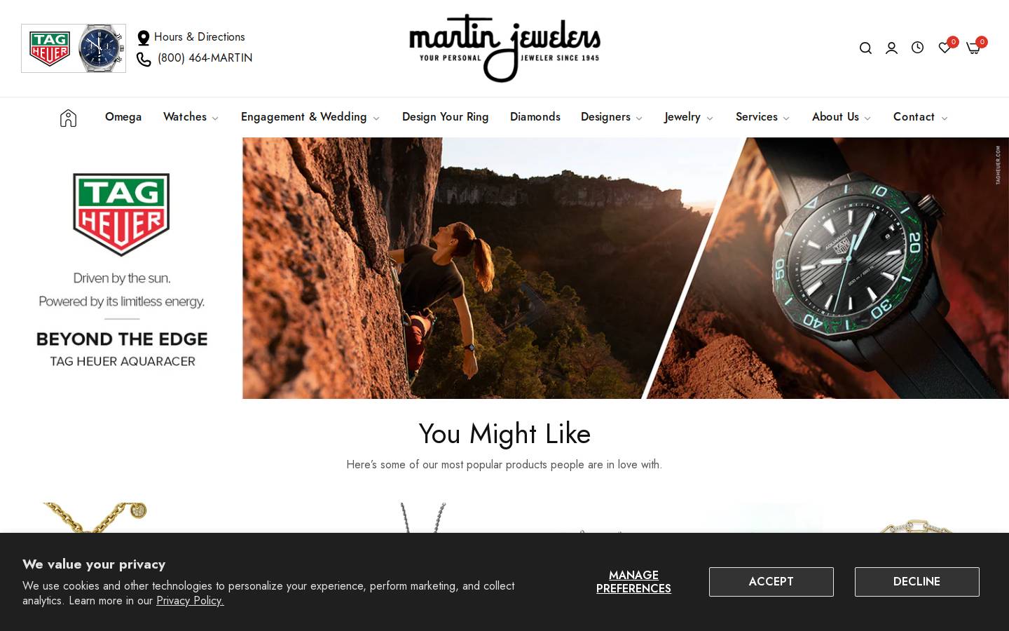 martinjewelers.com homepage screenshot