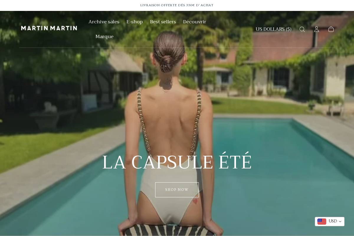 Martin Martin Paris homepage screenshot