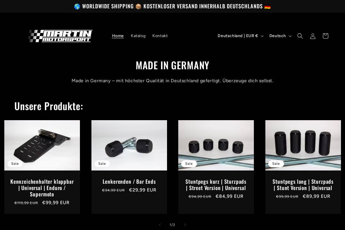 martinmotorsport.de homepage screenshot