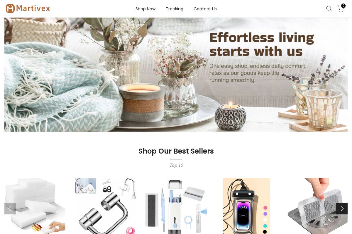 Martivex homepage screenshot