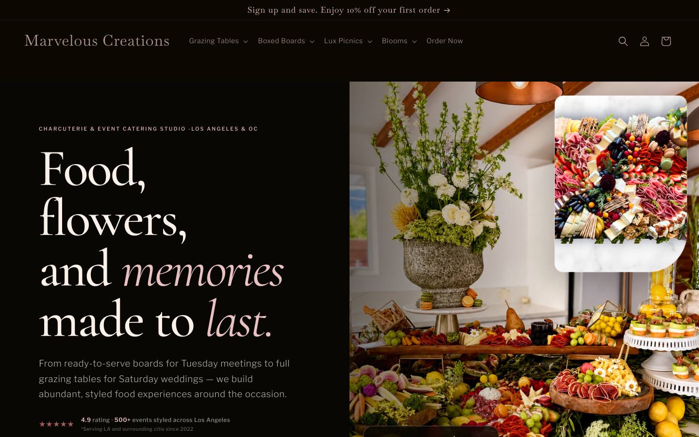 marvcreations.com homepage screenshot