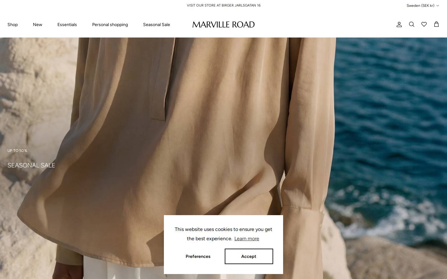 marvilleroad.com homepage screenshot