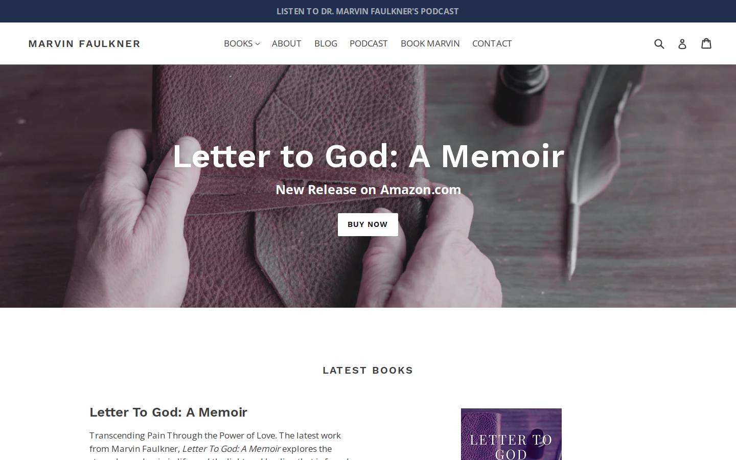 marvinfaulkner.com homepage screenshot