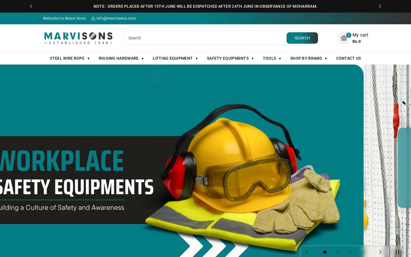 marvisons.com homepage screenshot