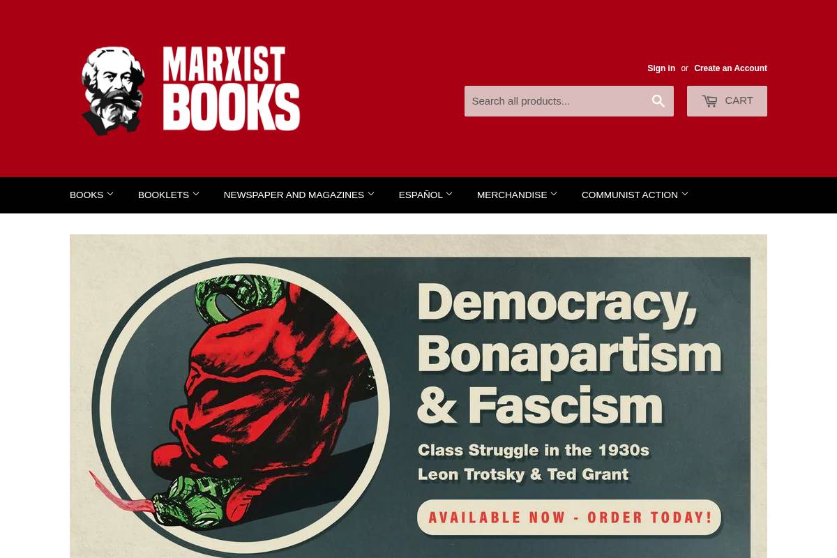 marxistbooks.com homepage screenshot