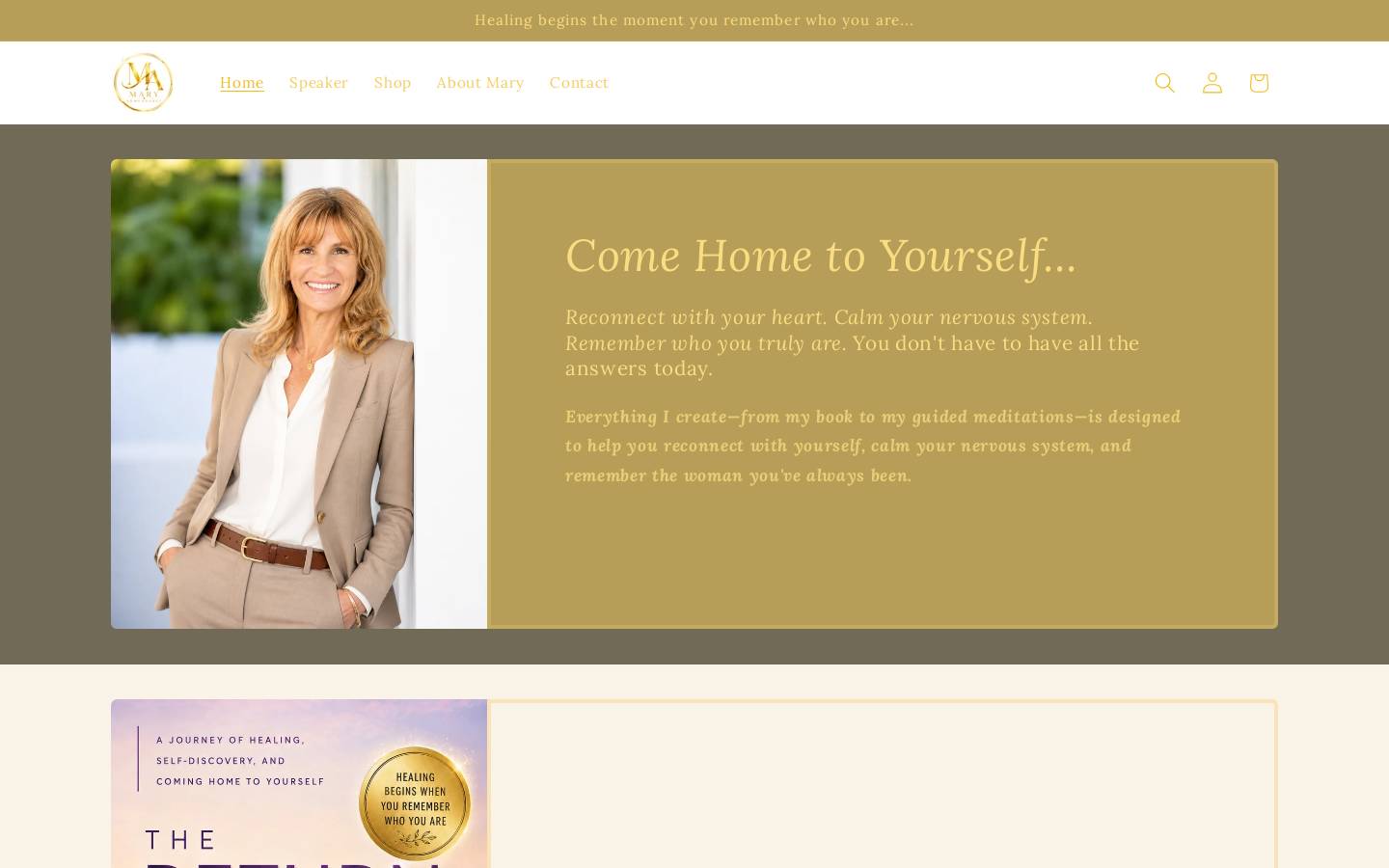 maryarmendarez.com homepage screenshot