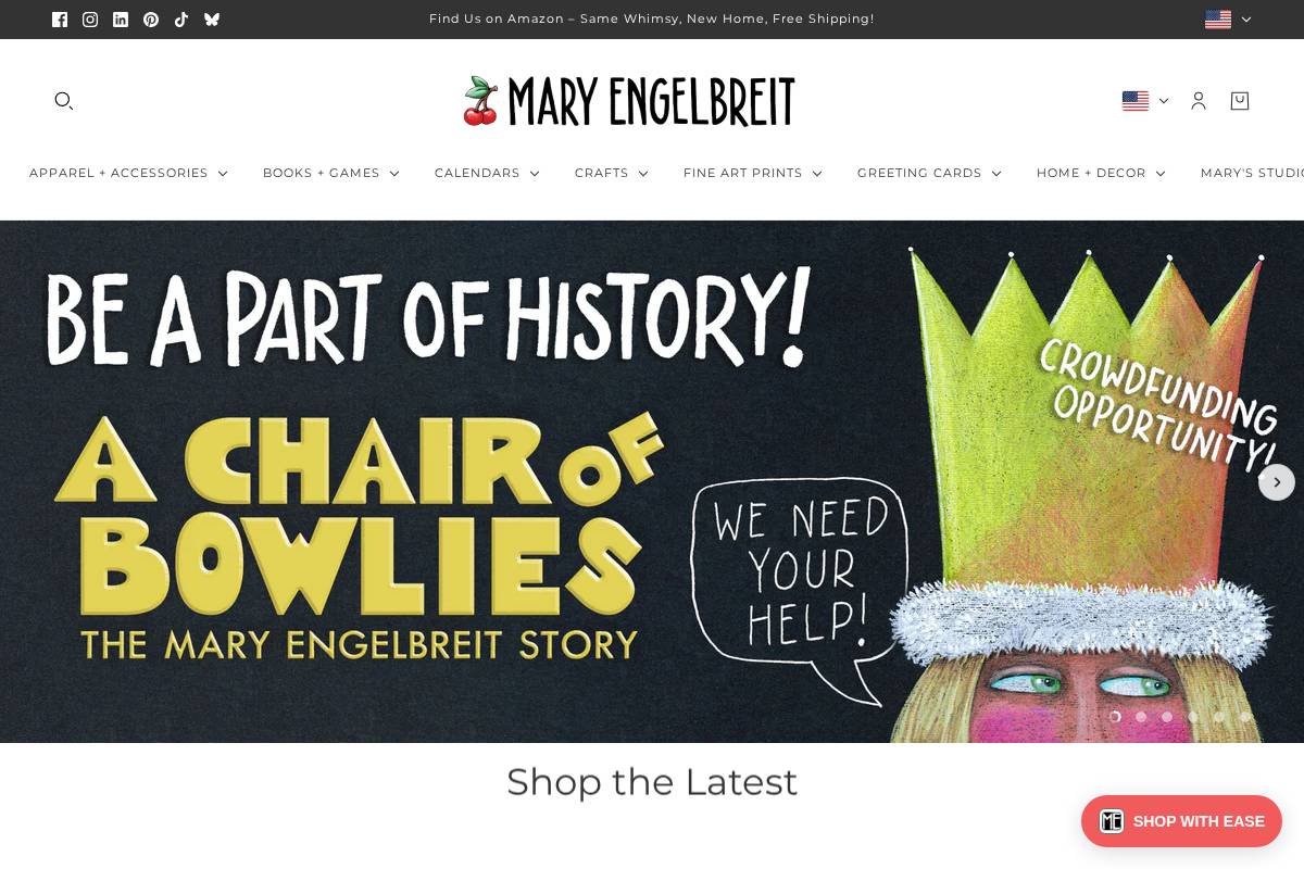 maryengelbreit.com homepage screenshot