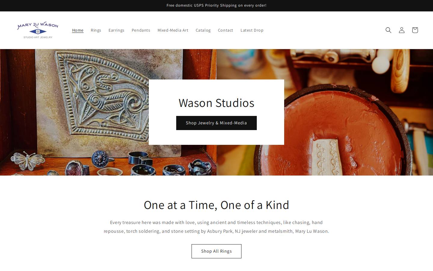 maryluwason.com homepage screenshot