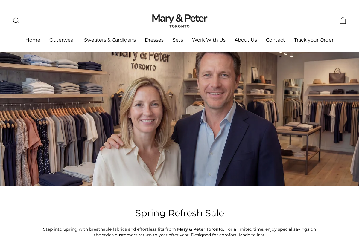 marypetertoronto.com homepage screenshot