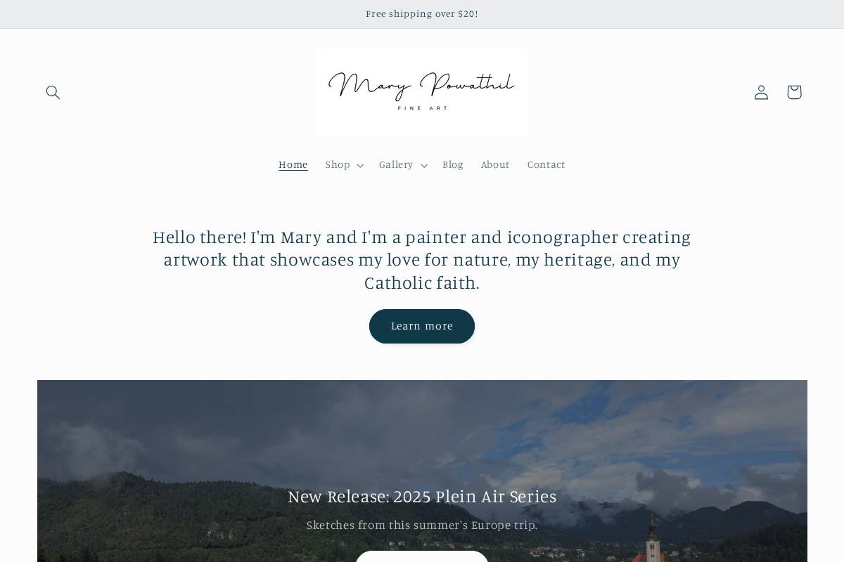 marypowathil.com homepage screenshot