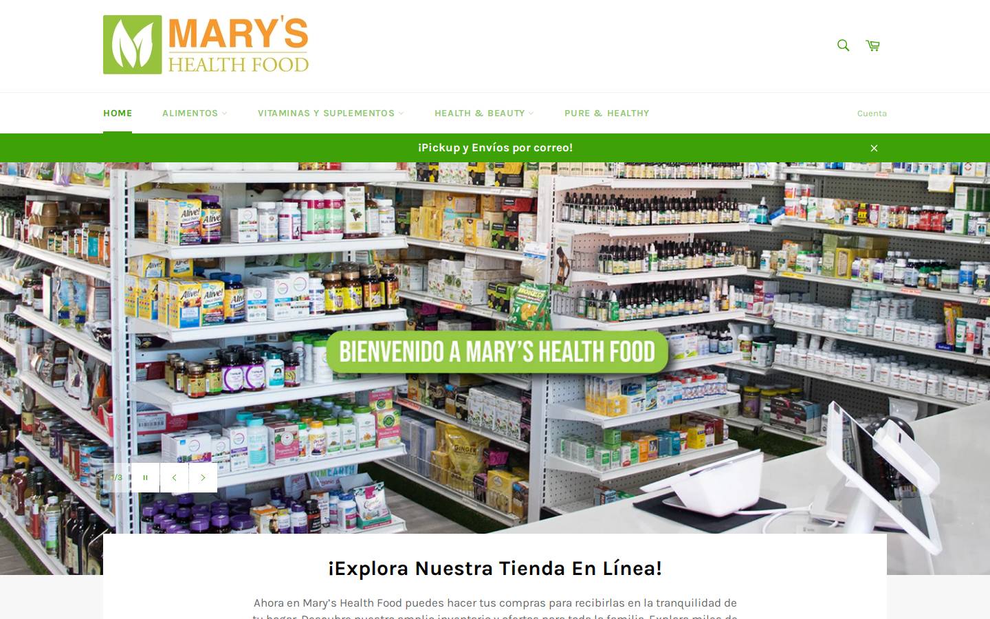 maryshf.com homepage screenshot