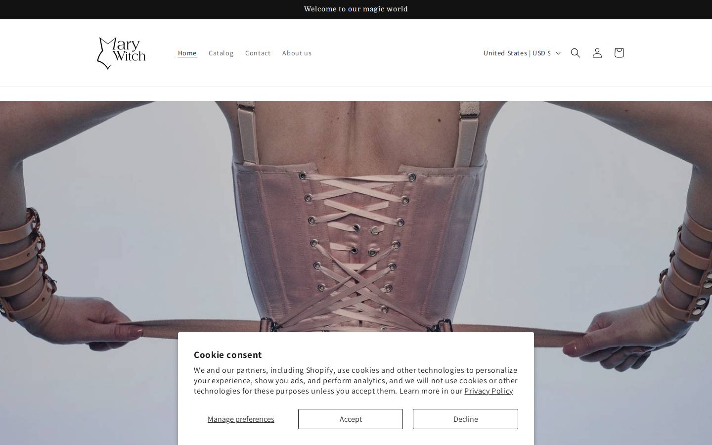 marywitch.com homepage screenshot