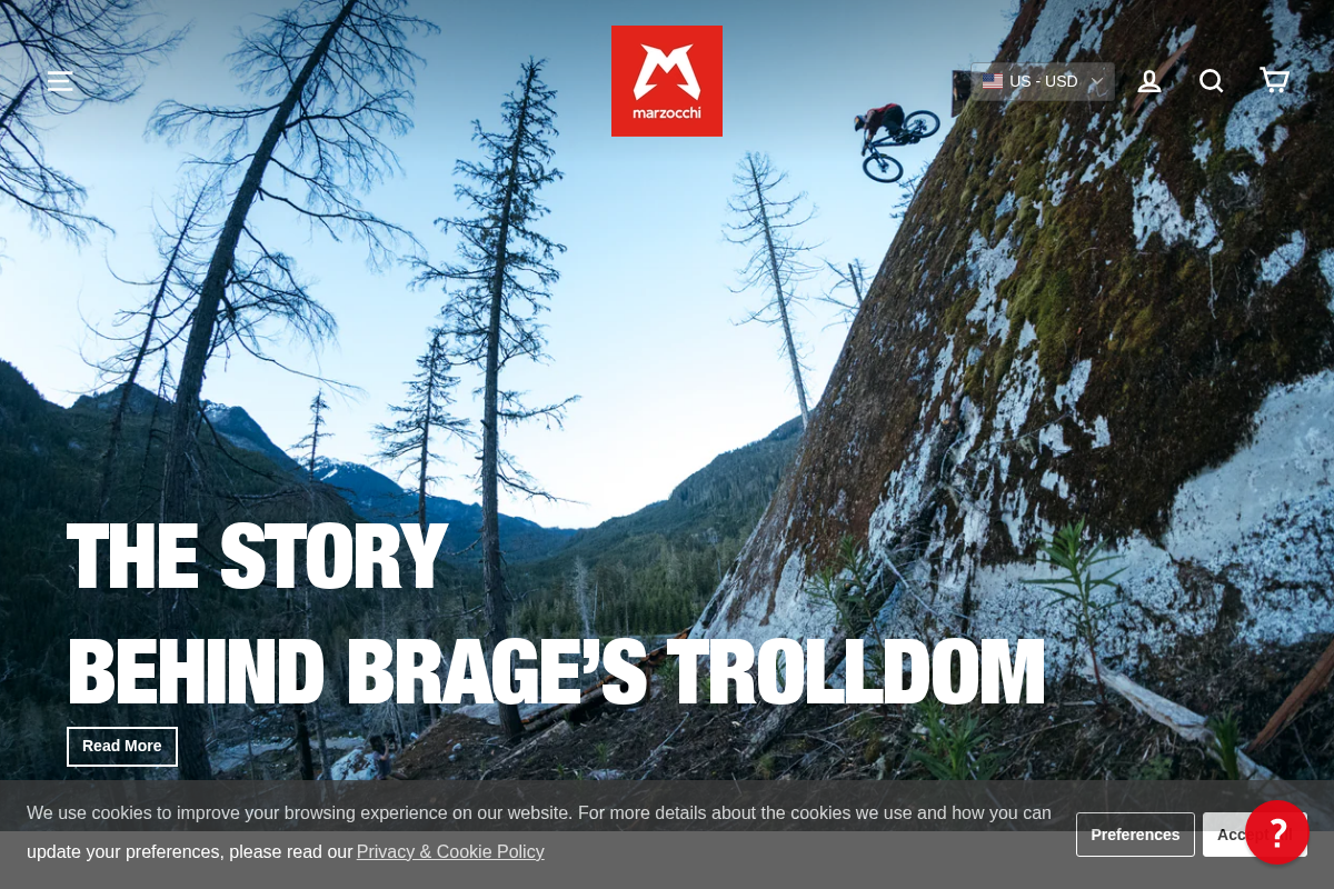 Marzocchi homepage screenshot