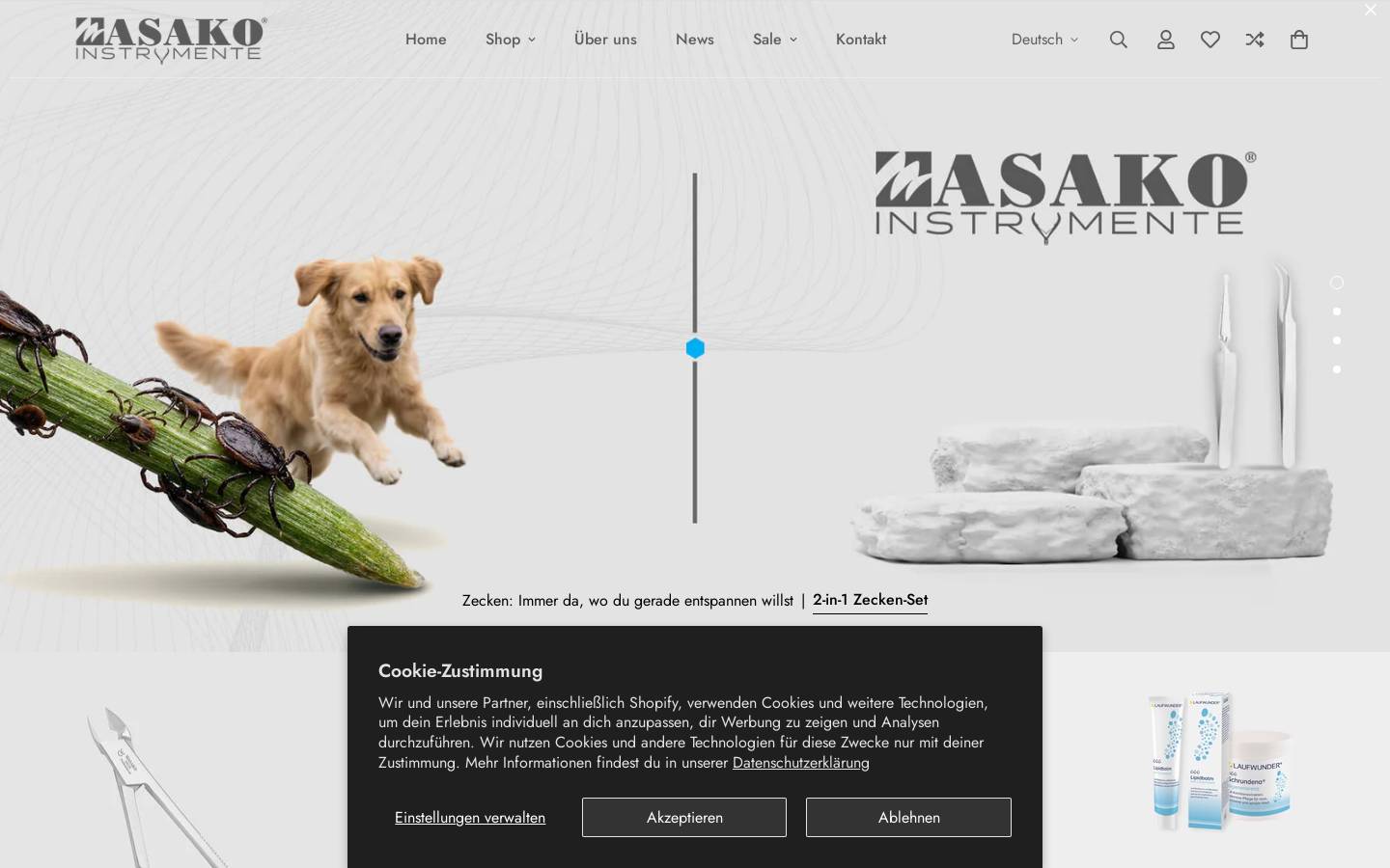 masako-shop.de homepage screenshot