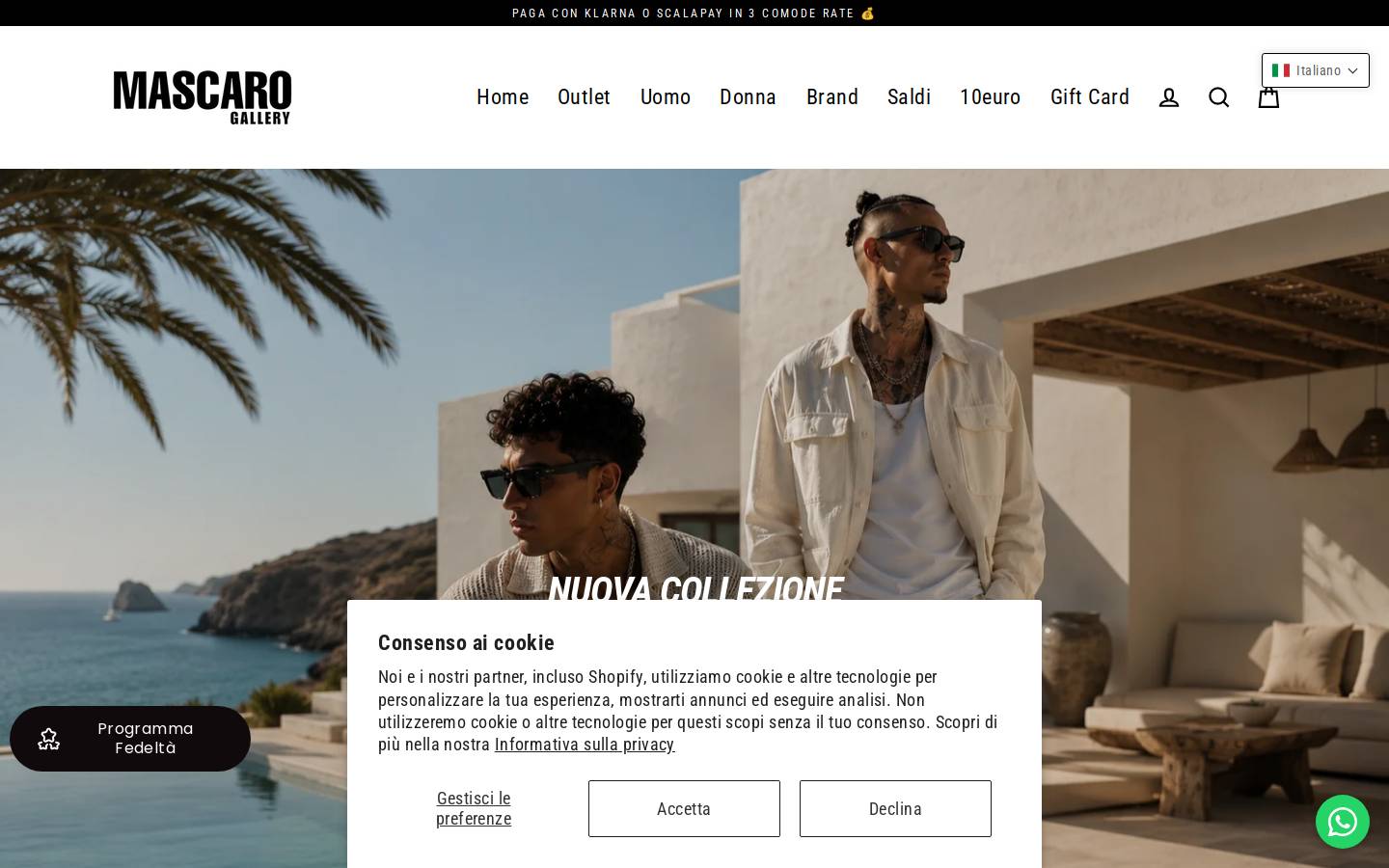 Mascaroshop homepage screenshot