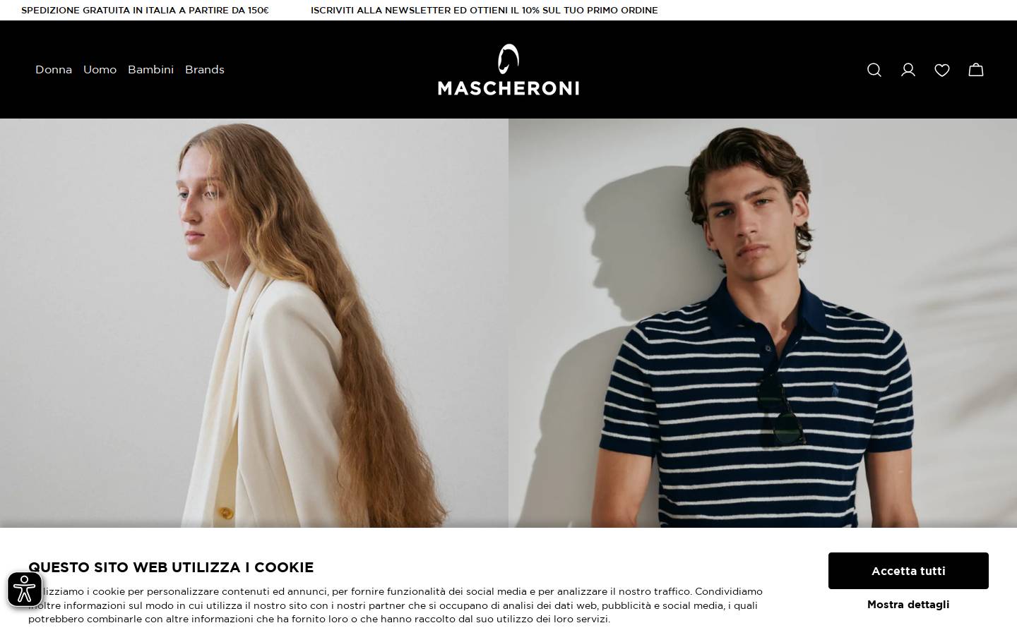 Mascheroni homepage screenshot