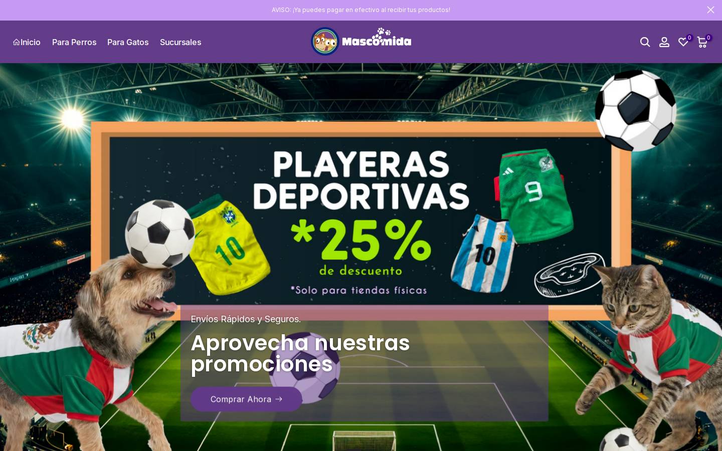 mascomida.mx homepage screenshot