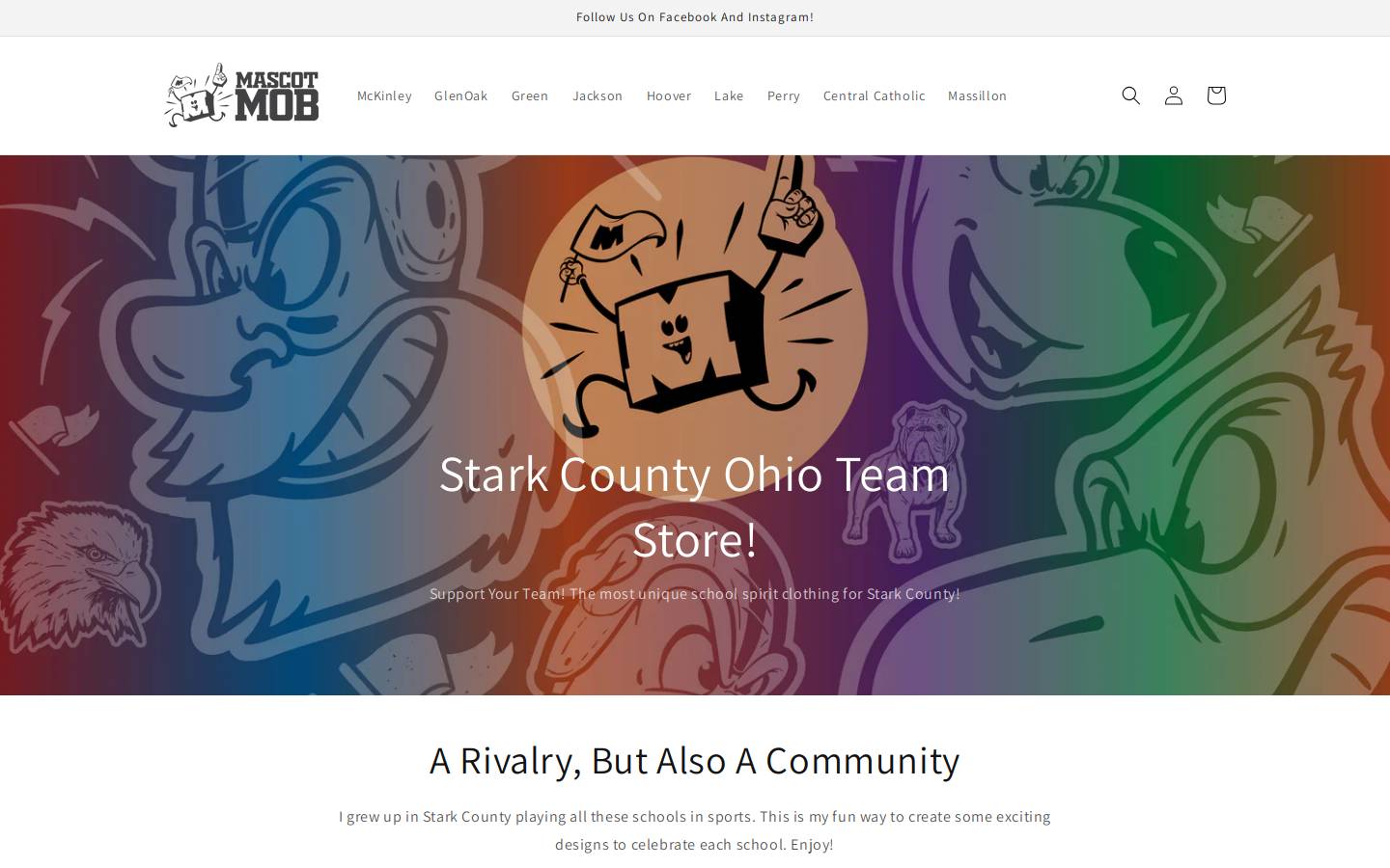mascotmob.com homepage screenshot